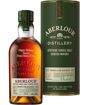 ABERLOUR SINGLE MALT SCOTCH 16 YEAR OLD - 750ML CUSTOM ENGRAVED