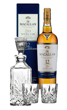 THE MACALLAN 12 YEAR OLD SINGLE MALT -750ML DOUBLE CASK COLLABORATION GIFT SET                                                  